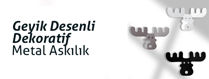 Geyik Desenli Metal Askılık