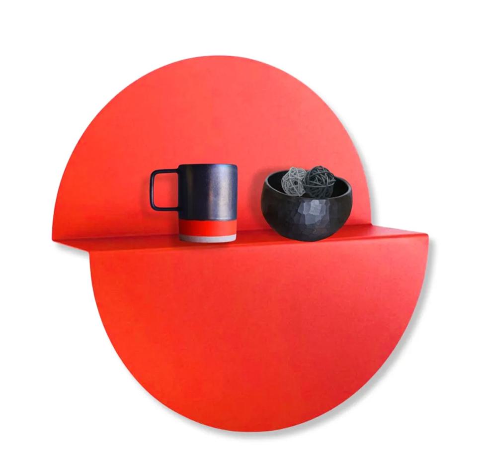 Flying Bedside Metal Raf- Kırmızı