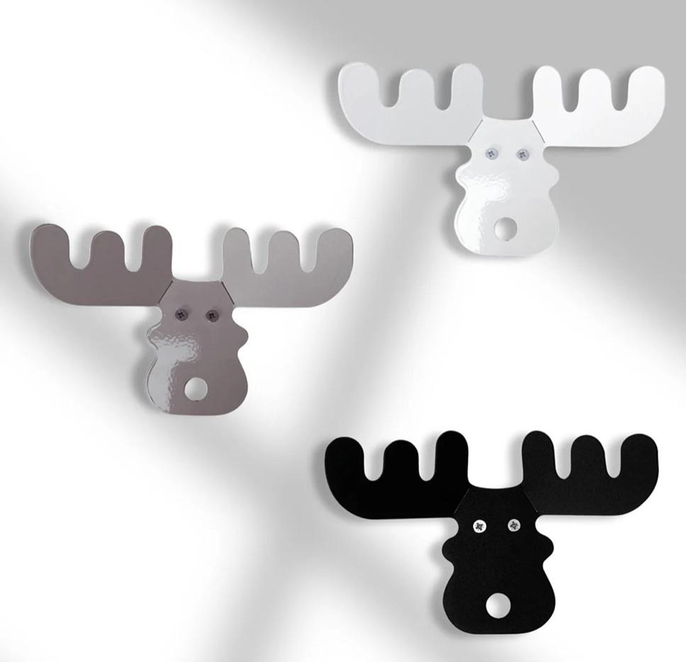 Geyik Desenli Dekoratif Metal Askılık 3lü Set