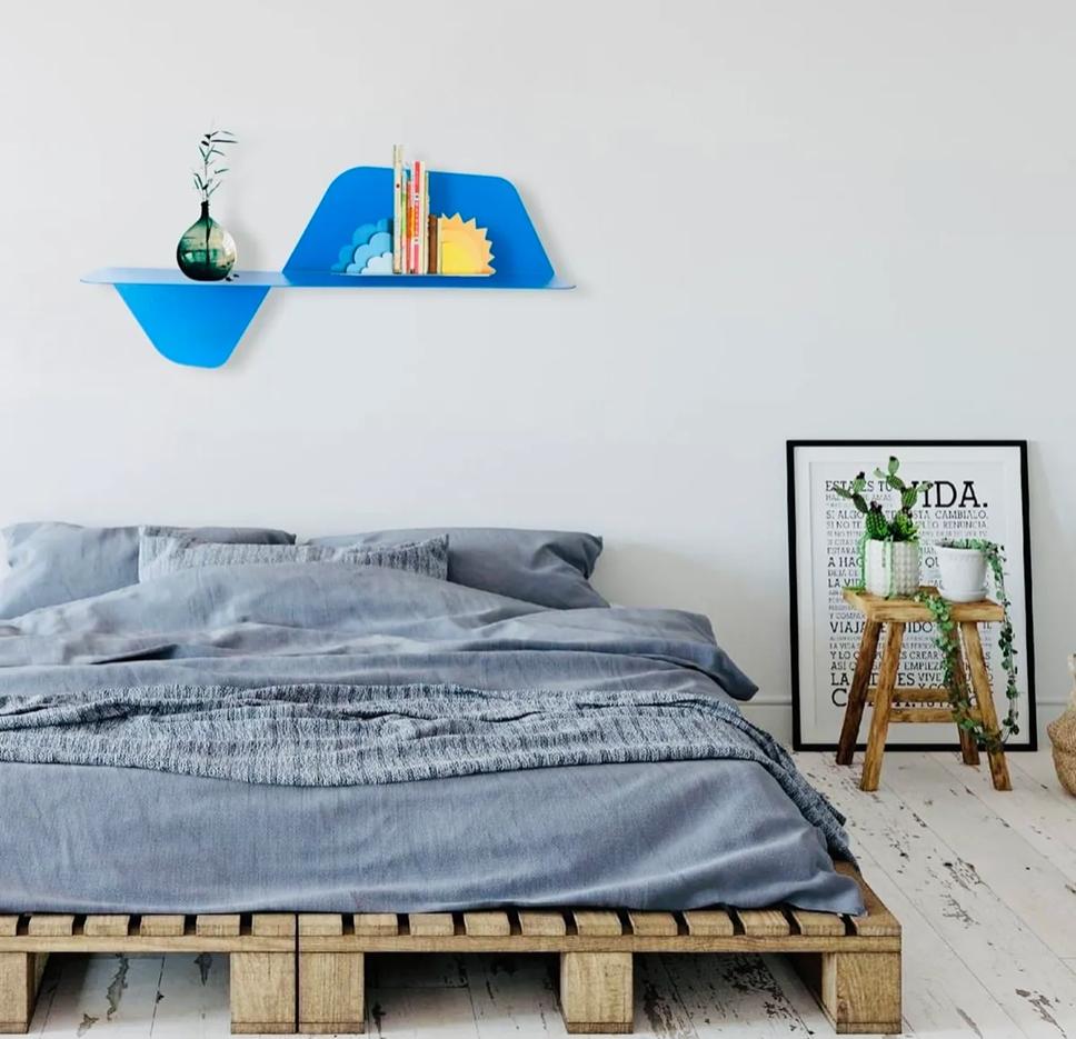 Rainbow Uçan Metal Raf- Mavi